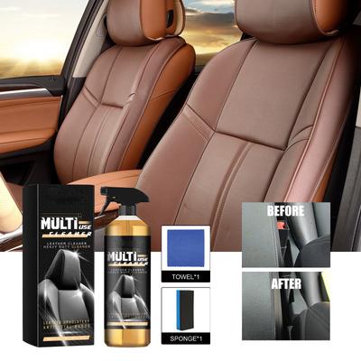 Car Leather Cleaner Kit Car Interior Leather Maintenance And Decontamination Cleaning Agent 120ML