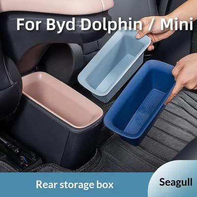 For Byd Dolphin Surf Dolphin Mini Car Rear Row Storage Box Layered Car Interior Organizer Trash Can Holder Modification