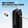 SucceBuy Glass Clamp 4PCS Square Glass Railing Bracket for 0.31 "-0.47 "Tempered Glass 0.12”Thick for Balcony Garden Deck Stair