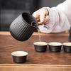 600ml Wooden Handle Cast Iron Teapot Household Warm Wine Jar Heating Milk Pot Furnace Brewed Tea Pot Tea Set