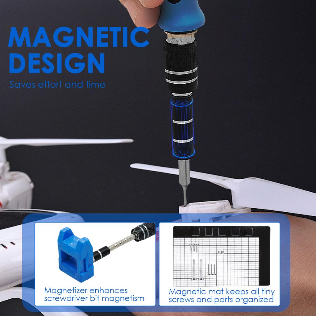 141in1 Precision Screwdriver Set Professional Repair Screwdriver Tool Kit with 120 Bits and 21 Accessories for Computer Eyeglass