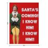SANTA'S COMING! I KNOW HIM! Elf The Movie Will Ferrell Buddy Christmas Throw Blanket heavy to sleep Moving Kid'S Blankets