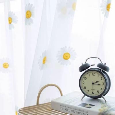 Μικρή κουρτίνα από νήμα Daisy, μικρή φρέσκια απλή, λευκή κουρτίνα γάζας, ημι-συσκότισης, κεντημένη σήτα παραθύρου, νήμα διαχωριστικού, παράθυρο κόλπου