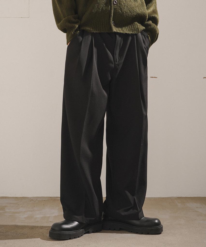 JEMUT Four Seasons Wide Slacks Black Mmlp2651