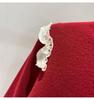 2025 Autumn Women's Apricot Lace Patchwork Knitted Sweater