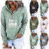 Women's Pullover Hoodies Tops Printed Casual Button Down Long Sleeve Pocket Sweatshirts