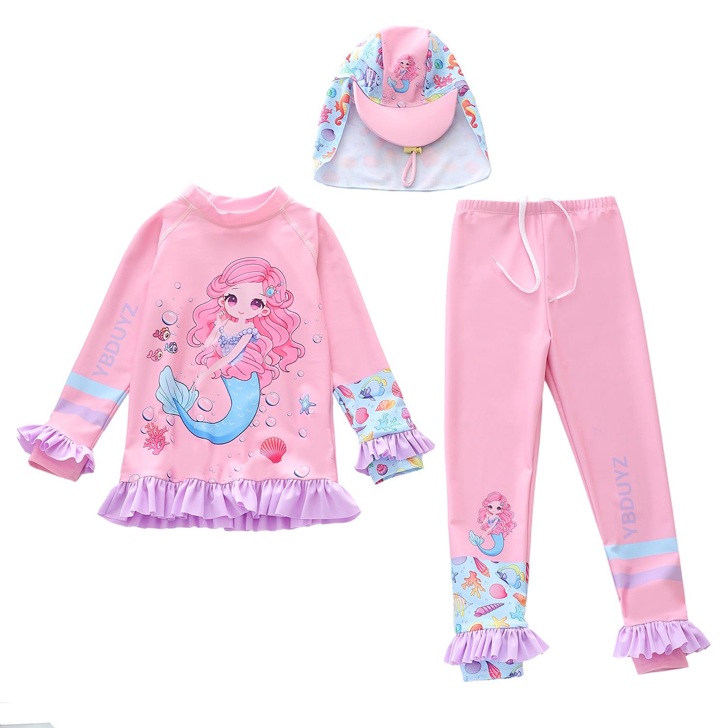Trendy Toddler Girls Split Swimsuit - Small, Medium, Large Sizes 4XL (130-140 cm, 55-65 kg)