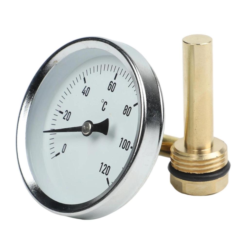Bimetal Thermometer Gauge for Central Heating and Barbecue 0 to 120 Celsius