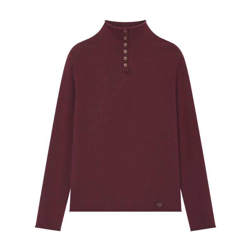 ELLE KIDS Girls  Winter Knit Stand Collar Pullover Base Shirt 165