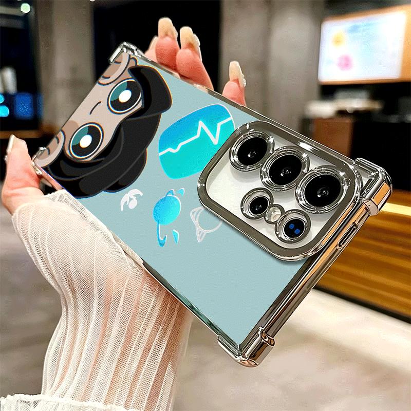 V-Valorant Cute Catoon Soft Phone Case For Samsung Galaxy S26 Ultra S25 Edge S24 FE S23 Plus S22 S21 + S20 Plating Anti-Fall Fun