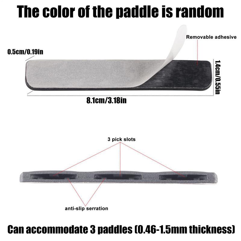 Guitar Pick Holder with 3 picks Plastic Plectrum Case Built-in antislip teeth Quick Storage Not easy to fall(pick colors random)