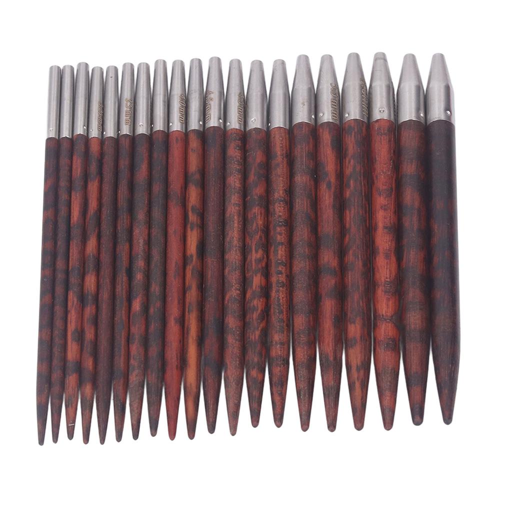 Circular Knitting Needle Set 3 To 6.5mm Ergonomic Wooden Handle Circular Needle Set with Storage Bag for Craft DIY