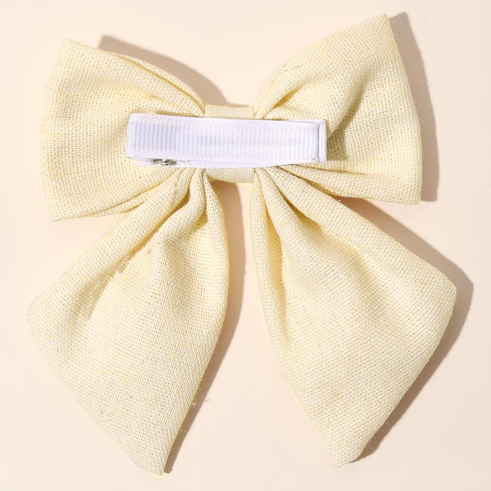 Beige Flower Hair Clip Elegant Sweet Handmade Embroidery Sunflower Floral Hairpin For Girls Children's Headwear Kids Accessories