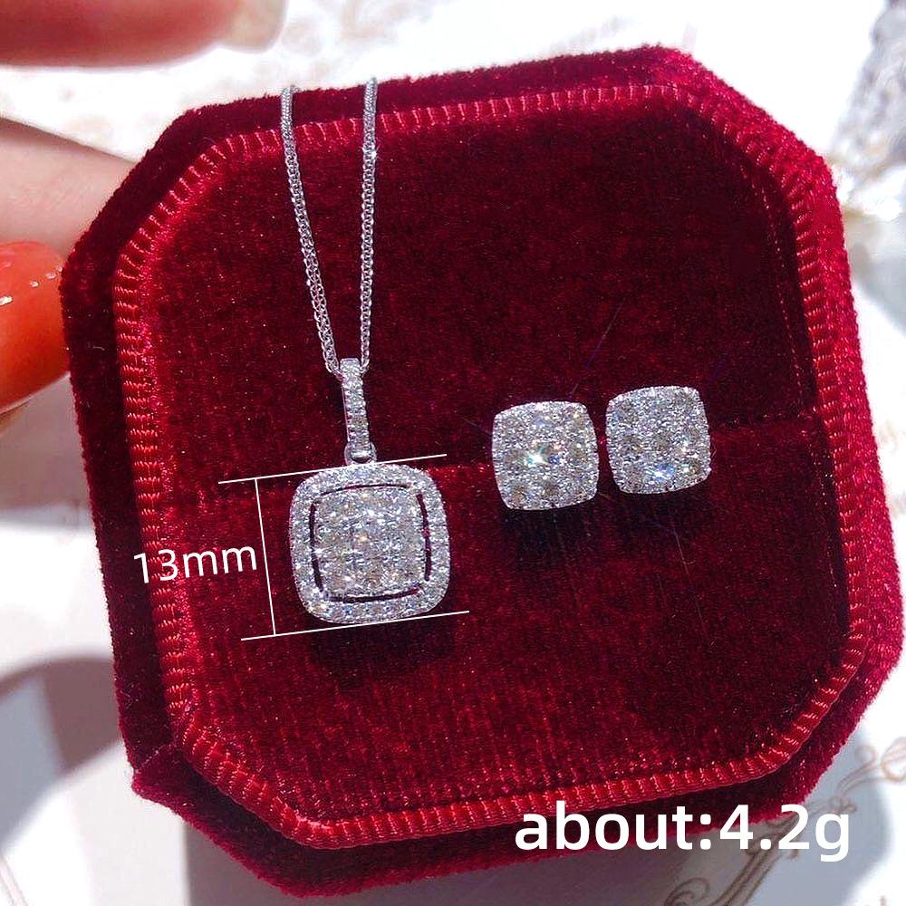 Cao Shi European & American Light Luxury Zircon Pendant Necklace