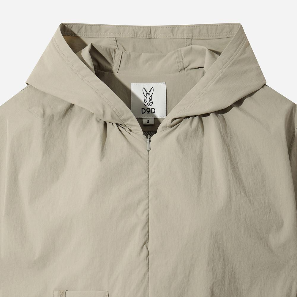 DOD Women'S) Brina Short Sleeve Hooded Dress (Beige)