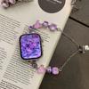 Colorful Stainless Steel Band for Apple Watch Ultra 2 49mm 9 8 7 42mm 44 45mm Women Crystal Strap for IWatch 6 5 4 Se 38 40 41mm