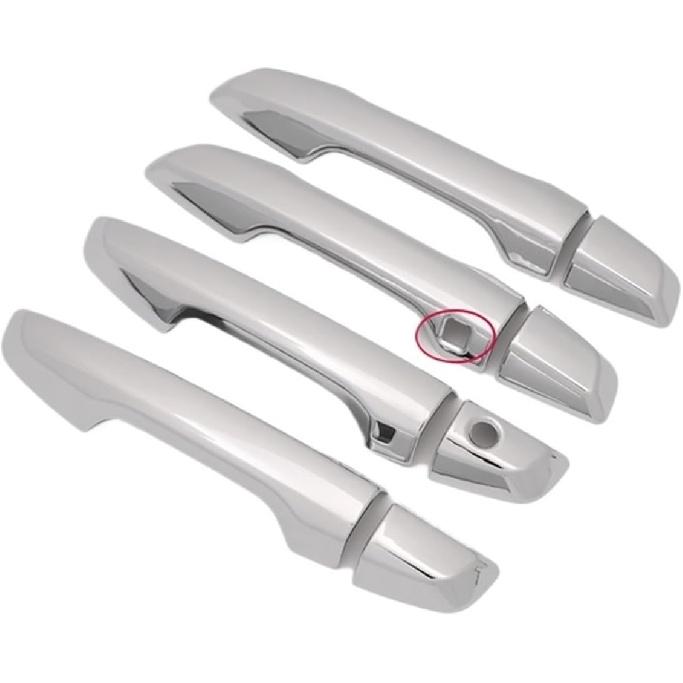 

Car Exterior Door Handle With Smart Key Hole Cover Trim Sticker Chrome Compatible For Honda CRV CR-V 2017-2022 Car Styling Accessories