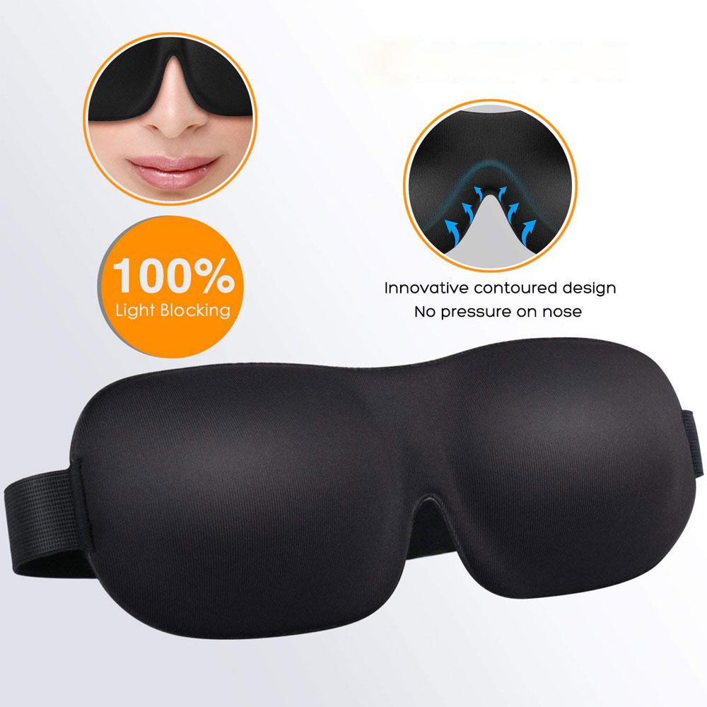 Tcare 3D Sleeping Eye Mask Breathable Cotton Light Blocking for Travel Office Home Comfortable Sleep