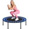 Fitness Trampoline, Dia 114 Cm, Reinforced Steel Frame, Blue and Black