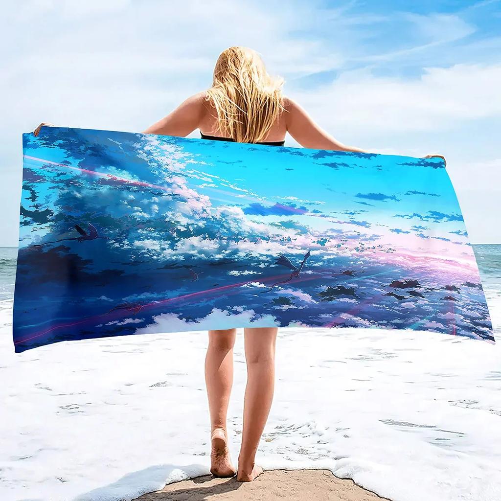 The Clouds Beach Towel,Beach Blanket Oversized Sand Resistant Beach Towels,Fast Drying, Sand Free Lightweight Large Towels