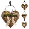 Vintage Rustic Wrought Heart-Shaped Wall Hanging Flower Basket for Home Décor