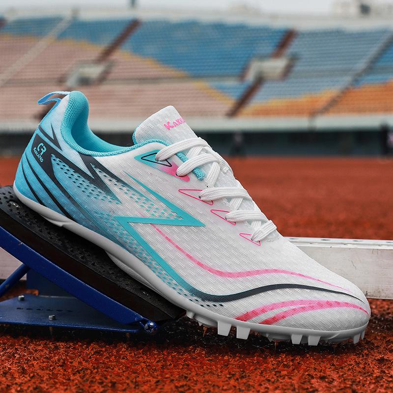 Estudiantes de deportes entrenando zapatillas de correr para hombre, clavos de atletismo para velocidad, mujer, 8 clavos, competición deportiva profesional para niños