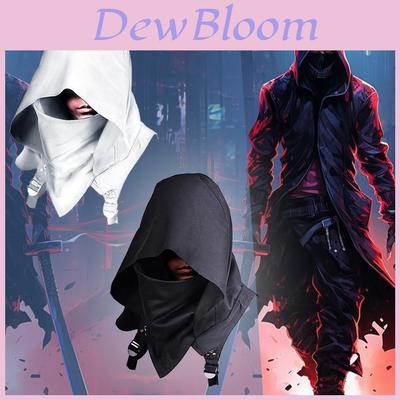 Cyberpunk Hoodie Cape Costume For Roleplay Games Unisex Polyester Fabric For Ages 18-24