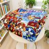 Custom Name Text Firefighter Dog Digital Print Flannel Blanket, Soft Warm Throw For Sofa Bed Travel Camping Office Armchair