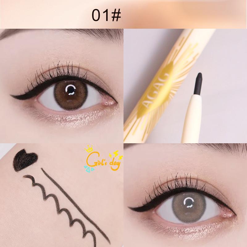 

Гладкая гелевая ручка для подводки глаз естественного цвета, водонепроницаемая и устойчивая к поту, долговечная и нелегкая для размазывания, ручка-маркер тутового шелкопряда