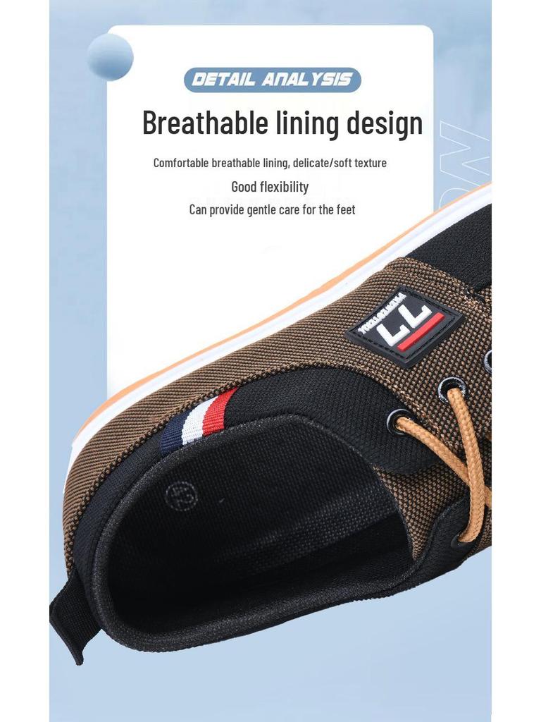 Men's Versatile Lace-Up Canvas Shoes - Old Beijing Casual Plus Size Sneakers