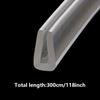 118-inch Roll U-shaped Transparent Edge Trim, PVC Sealing Strip Glass Corner Guard Clip, Anti-collision Edge Protector.