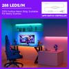220V Switch COB LED Neon Strip Light 288LED AC EU Power Plug Kit White Pink Red 10 Color Waterproof Flex Tape Home Kitchen Decor