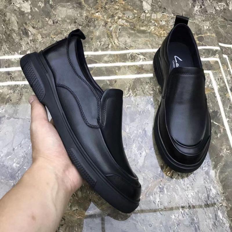 Мужская обувь Кожаная обувь Мужская трендовая мягкая подошва с круглым носком Дышащая — фото 3