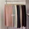 Autumn and winter new solid color minimalist elegant knit midi skirt for women, elastic waist pleated umbrella skirt, knitted long skirt for women