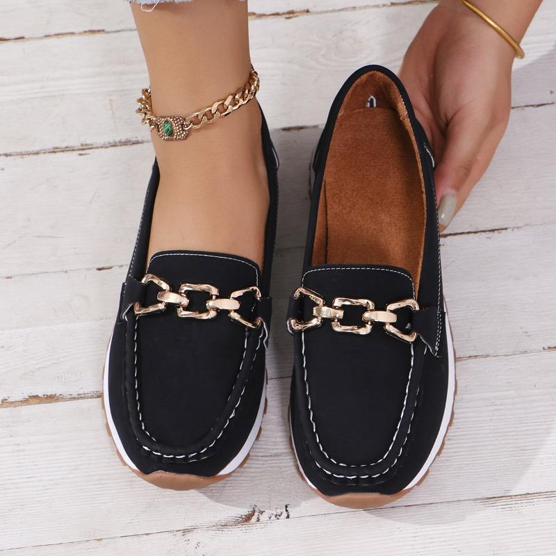 Women's Retro Slip-On Loafer Flats, Comfortable Driving Moccasins, Plus Size Casual Shoes for Spring Fall
