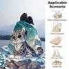 1pc Cute Animals Printing Lightweight Flannel Blanket, Comfortable and Warm Blanket, for Camping Sofa Bed and Couch Office, Gift