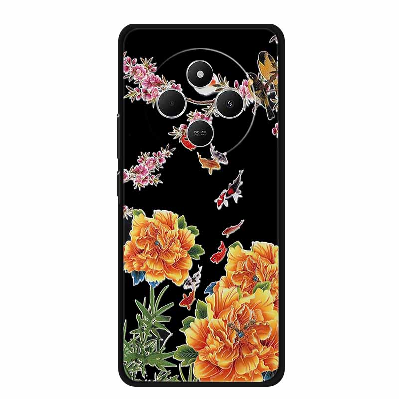 3D Emboss Case For Vivo Y300 Pro 5G Phone Case Relief Flowers Soft Silicone Coque For Vivo Y300 Pro Back Cover Case Funda Shell