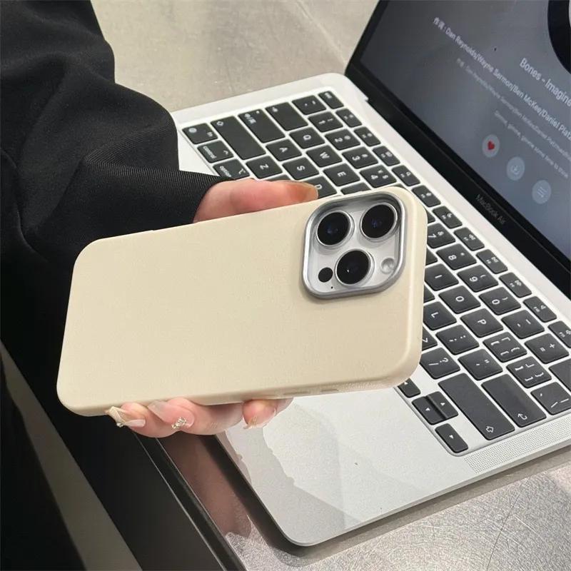 כיסוי טלפון מעור מט יוקרתי לאייפון 17 16 15 14 פלוס 16E 13 12 11 פרו מקס X XS מקס XR 7 8 SE2 כיסוי מגן עמיד בפני זעזועים