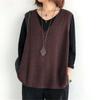 Gilet da Donna Maglione Senza Maniche Scollo a V Top Lavorato a Maglia Taglia Plus