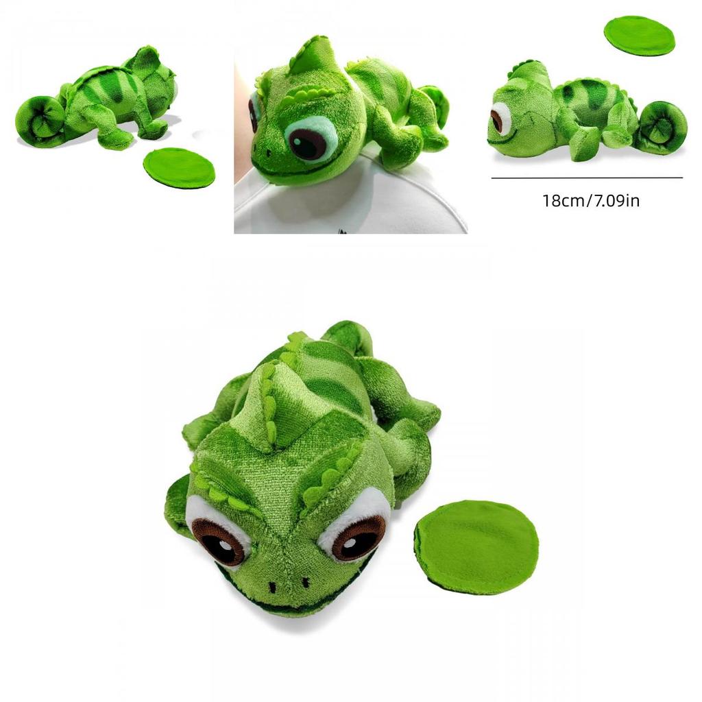 Cute Frog Plush Toy With Long Hair And Color-changing Features 16cm Size