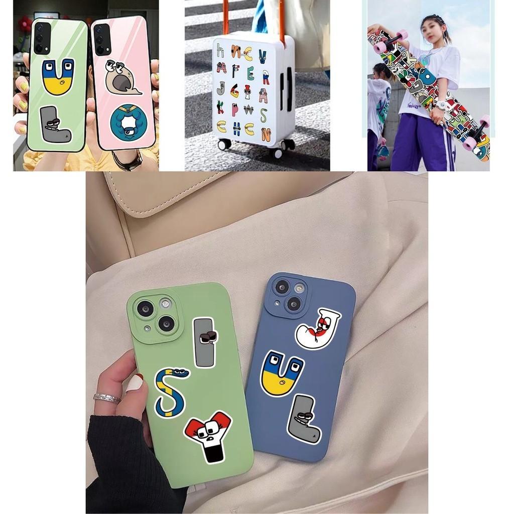 62pcs Alphabet Lore Pvc Reusable Stickers For Luggage Case/trolley Case Decor