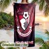 Beach Towel Bournemouth Football Print Custom Name Text Soft Towel for Swimming Pool