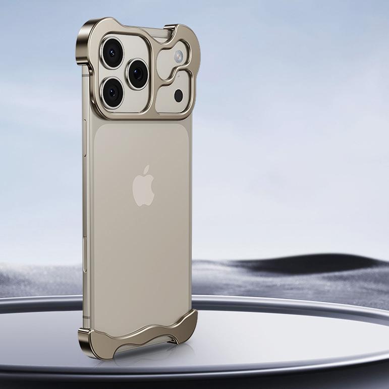 New Aluminium Alloy Special-Shaped Corner Lens Protector Phone Case Cover for iPhone 12 13 14 15 16 17 Pro Max Plus 17 Air