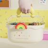 Childrens Hair Ornaments Organiser Double Layer Compartment Storage Box Portable with Handle for Home and Travel Use