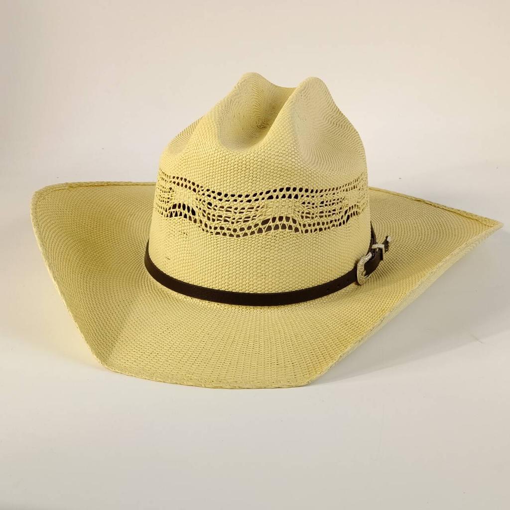 Steifer Cowboy-Strohhut Weidenstrohhut Cowboy solide Outdoor Sommer Sonnenhut Jazz Herren Damen breite Krempe cappello cowboy
