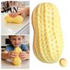 Soft Fur Ball Toy Large Peanut Squeeze with Lid Slow-Rising TPR Stress Reliever Realistic Silicone Core Food-Shaped Fidget for Kids Adults Cute