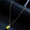 Collana con Ciondolo Fiore di Limone e Frutta Carino alla Moda per Donne Leggera Minimalista Collana Gioielli Regali per Vacanze Estive