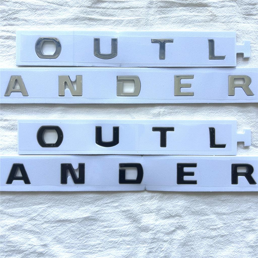 AAZQ1 OUTLANDER Letter ABS Plastic Car Logo Is Suitable for Body Trunk Tail Side Sticker Decorative Decal Accessories