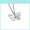 Schmetterling Anhänger Halskette Für Frauen Männer Mit Kristallen Elegantes Tier Schmuck Geschenk