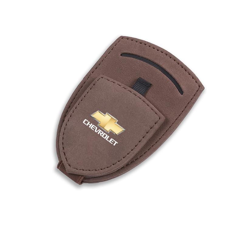 1Pcs Car Sun Visor Glasses Box Sunglasses Clip Card Ticket Holder For Chevrolet Corvette Montana TrailBlazer Silverado Traverse